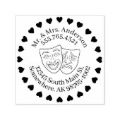 Een theatraal tintje persoonlijk contact zelfinktende stempel (Design)