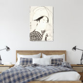 Een theehuis in Ryogoku Canvas Afdruk (Insitu (Slaapkamer))