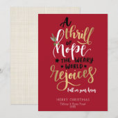 Een Thrill Hope Flat Kerstcard Feestdagenkaart (Voorkant / Achterkant)