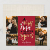 Een Thrill Hope-kerstkaart Kaart (Voorkant / Achterkant)