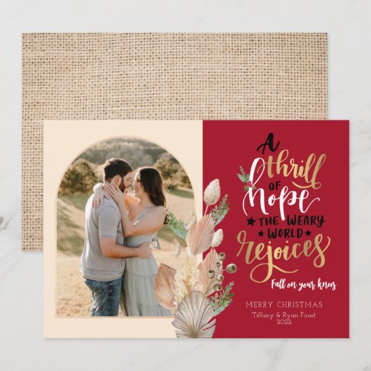 Een Thrill Hope Kerstmis Kaart (Voorkant / Achterkant)