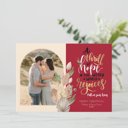 Een Thrill Hope Kerstmis Kaart (Staand voorkant)