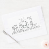 Een Thrill oh Hope Natitivity Sketch Rechthoekige Sticker (Envelop)