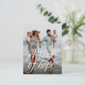 Een Thrill van Hope religieuze foto Feestdagenkaart (Staand voorkant)