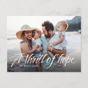 Een Thrill van Hope religieuze kerstfoto Feestdagenkaart