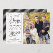 Een Thrill van Hope Weary World is blij met de fot Feestdagenkaart (Voorkant / Achterkant)