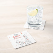 Een thuis is gemaakt van liefde en dromen kartonnen onderzetters (Insitu)