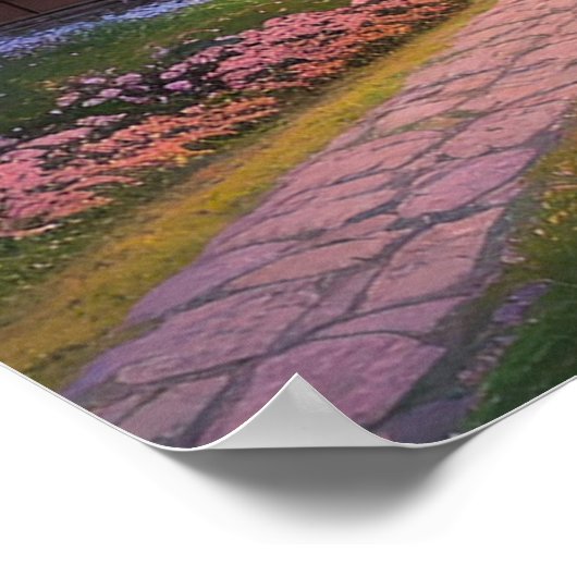 Een thuis onder de bloesems poster (Hoek)