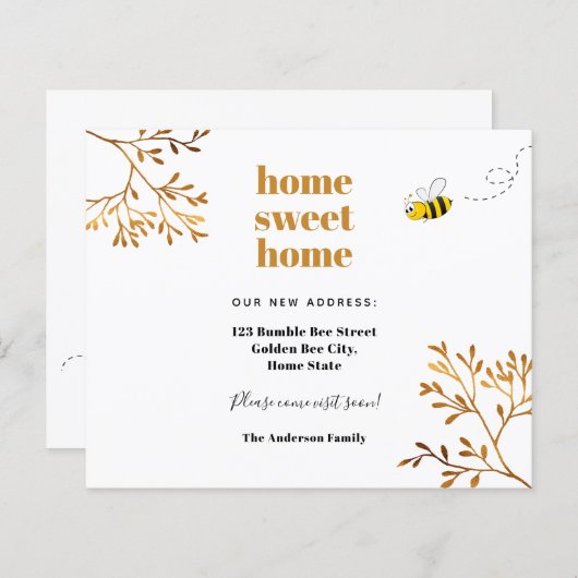 Een thuis zoete thuis moderne, bewegende mededelin (Voorkant / Achterkant)