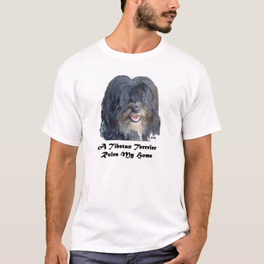 Een Tibetaanse Terrier bepaalt mijn huis T-shirt (Voorkant)