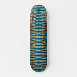 Een Tie Dye Skateboard Vert Stripe