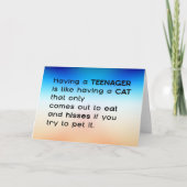 Een tiener hebben... kaart (Voorkant)