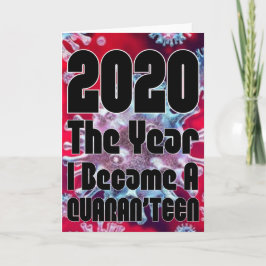 Een tiener worden in quarantaine kaart