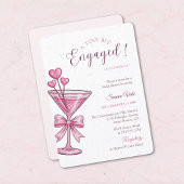Een Tientje Verliefd Roze Martini Bruidsfeest Kaart