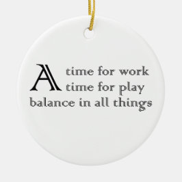 Een tijd keramisch ornament