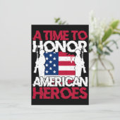Een Tijd Om America's Helden Te Eren Kaart (Staand voorkant)