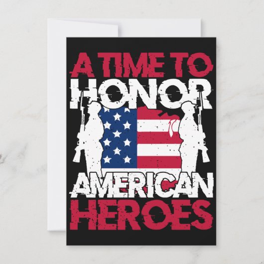 Een Tijd Om Amerika's Helden te Eren Kaart (Voorkant)