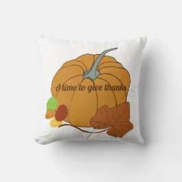 Een tijd om bedankt pompoen en bladeren te geven kussen