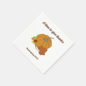 Een tijd om bedankt pompoen en bladeren te geven servet (Hoek)