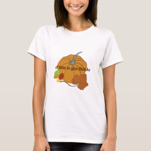 Een tijd om bedankt pompoen en bladershirt te geve t-shirt