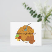 Een tijd om bedankt pompoen en Briefkaart te geven (Staand voorkant)