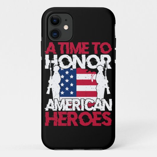 Een tijd om de Amerikaanse helden te eren Case-Mate iPhone Case (Achterkant)