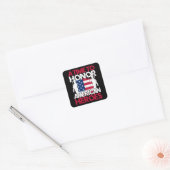 Een tijd om de Amerikaanse helden te eren Vierkante Sticker (Envelop)