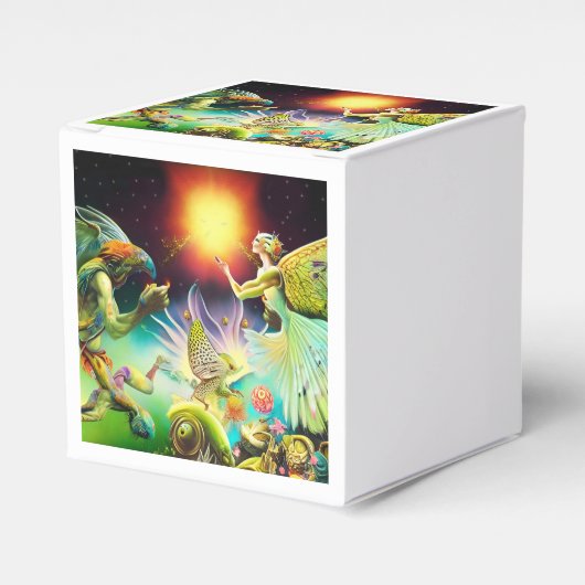 Een tijd van vergoedingsolieverfschilderij bedankdoosjes (Voorkant Zijde)