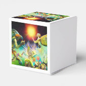 Een tijd van vergoedingsolieverfschilderij bedankdoosjes (Achterkant)