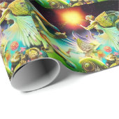 Een tijd van vergoedingsolieverfschilderij cadeaupapier (Rol Hoek)