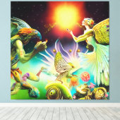 Een tijd van vergoedingsolieverfschilderij canvas afdruk (Insitu (Houten vloer))