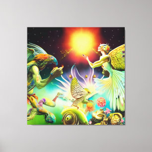 Een tijd van vergoedingsolieverfschilderij canvas afdruk