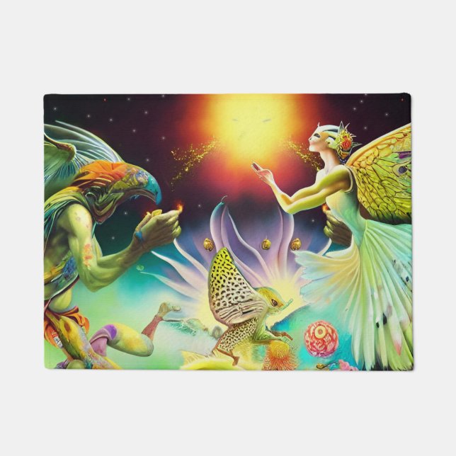 Een tijd van vergoedingsolieverfschilderij deurmat (Voorkant)