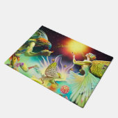 Een tijd van vergoedingsolieverfschilderij deurmat (Schuin)