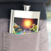 Een tijd van vergoedingsolieverfschilderij flacon (Voorbeeld)