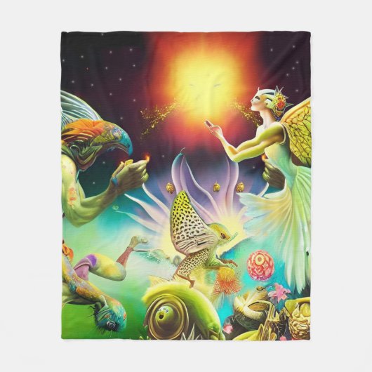 Een tijd van vergoedingsolieverfschilderij fleece deken (Voorkant)