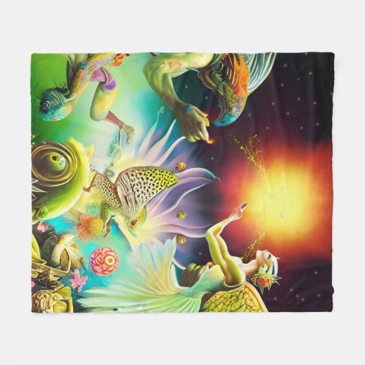 Een tijd van vergoedingsolieverfschilderij fleece deken (Voorkant (Horizontaal))