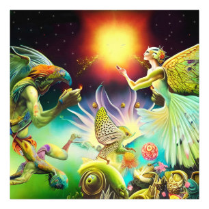 Een tijd van vergoedingsolieverfschilderij foto afdruk