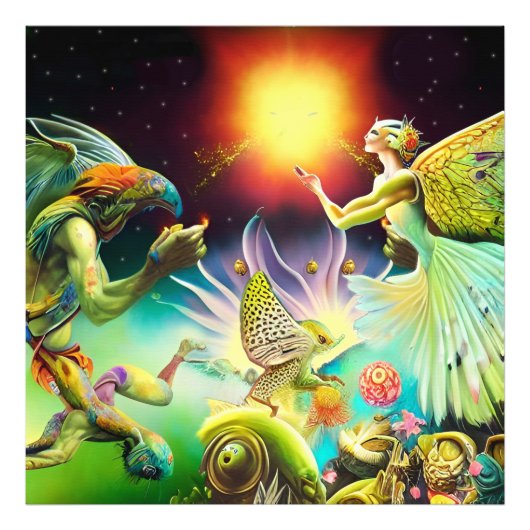 Een tijd van vergoedingsolieverfschilderij foto afdruk (Voorkant)