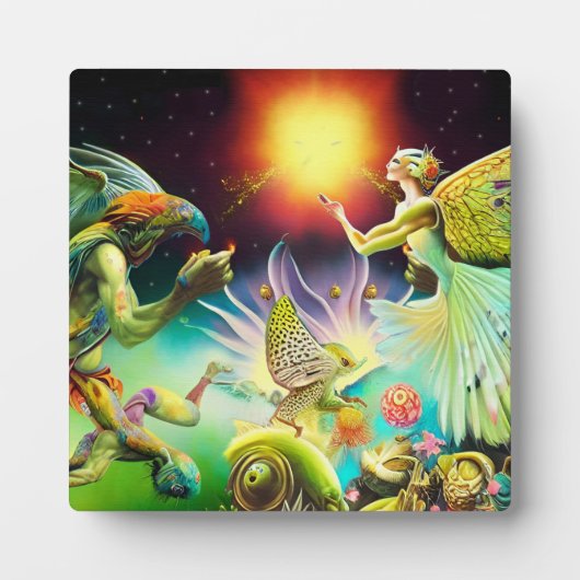 Een tijd van vergoedingsolieverfschilderij fotoplaat (Voorkant)