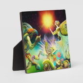 Een tijd van vergoedingsolieverfschilderij fotoplaat (Voorkant)