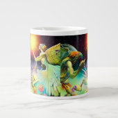 Een tijd van vergoedingsolieverfschilderij grote koffiekop (Voorkant)