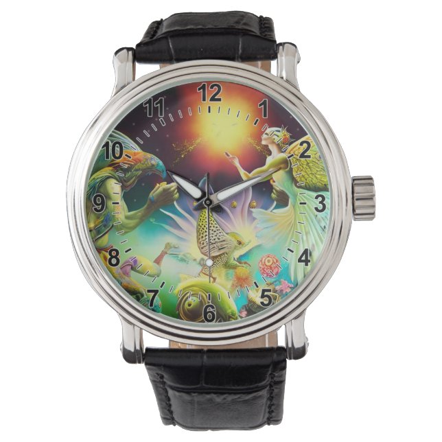 Een tijd van vergoedingsolieverfschilderij horloge (Voorkant)
