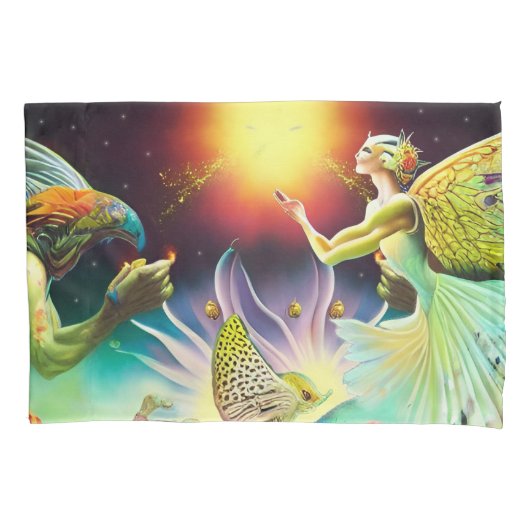 Een tijd van vergoedingsolieverfschilderij kussensloop (Voorkant)