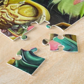 Een tijd van vergoedingsolieverfschilderij legpuzzel (Zijkant)