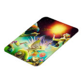 Een tijd van vergoedingsolieverfschilderij magneet (Linkerzijde)