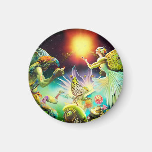 Een tijd van vergoedingsolieverfschilderij magneet