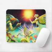 Een tijd van vergoedingsolieverfschilderij muismat (Met muis)