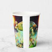 Een tijd van vergoedingsolieverfschilderij papieren bekers (Rechts)