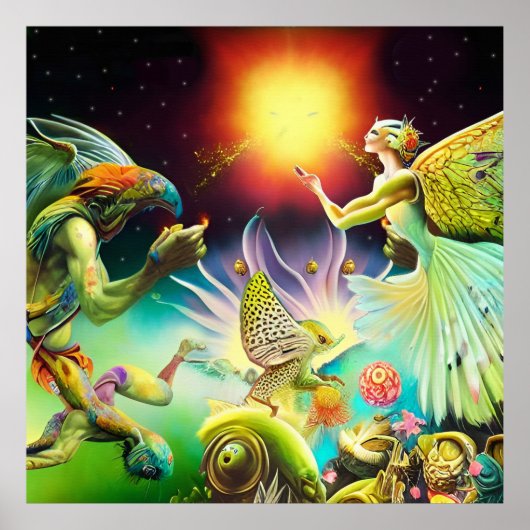 Een tijd van vergoedingsolieverfschilderij poster (Voorkant)